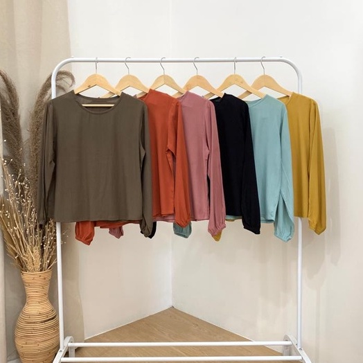 Ally Crinkle Top - PLENARIO ID | Kemeja wanita - Blouse Wanita - Atasan wanita - COD-8