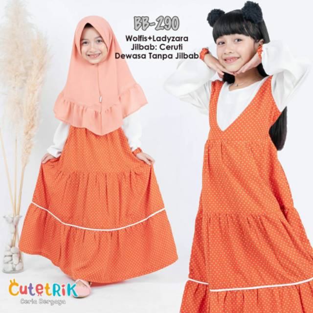 COUPLE GAMIS IBU DAN ANAK POLKADOT BB290