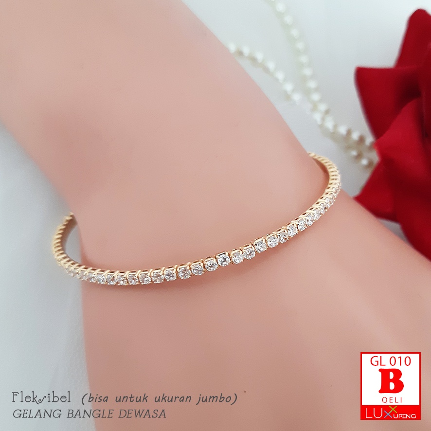 GL 010 Gelang Bebas Ukuran Free Size Gelang Lilit Gelang Fleksibel  Slap Bracelet Gelang Unik Ukuran Besar Bisa Dipakai Untuk Orang Gemuk Gelang Orang Kurus Perhiasan Wanita Emas Imitasi Gelang Bangle Slap Bracelet Luxx Xuping-B. Bulat