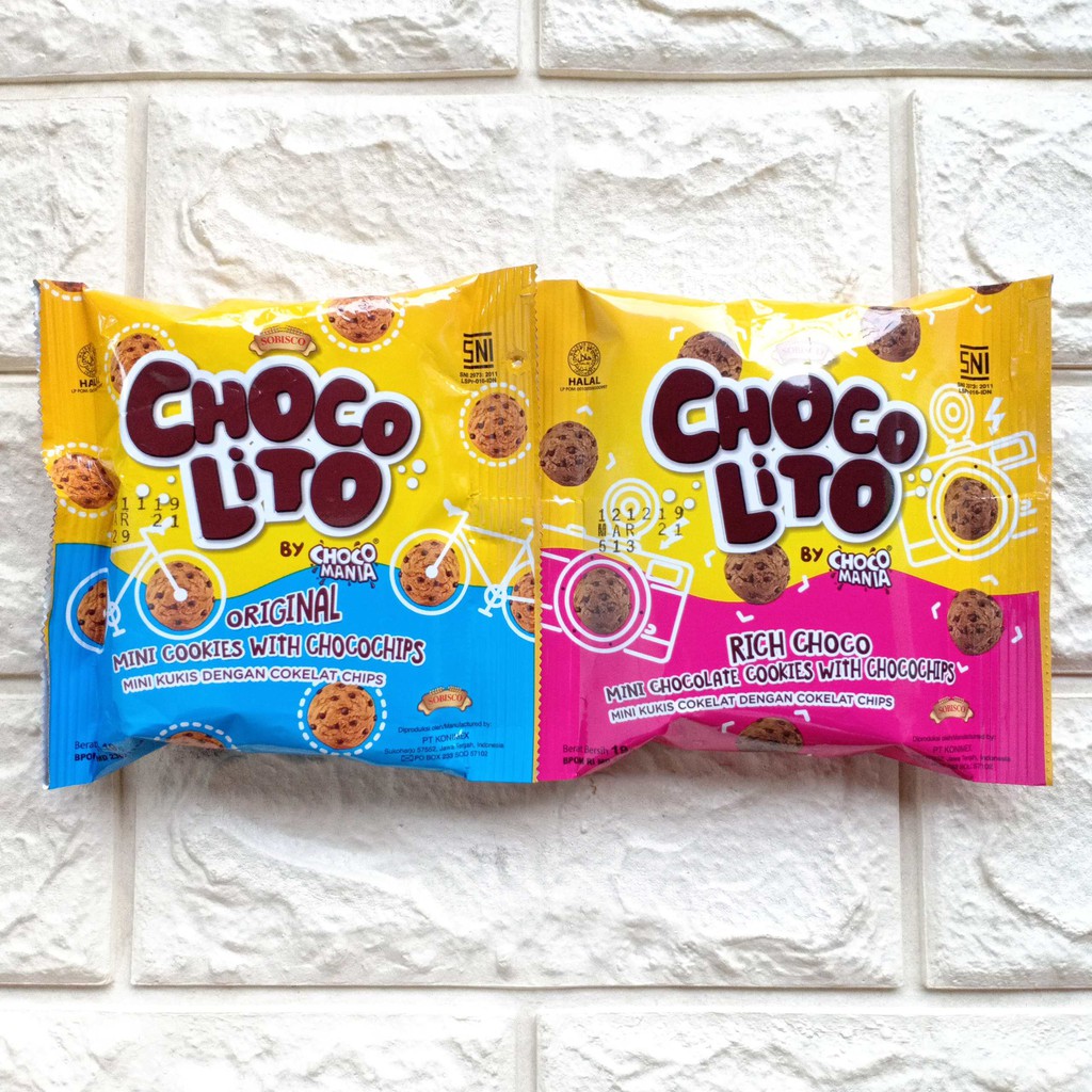 Choco Lito Mania Sachet 19gr Original Rich Cornflakes Mini Cookies Kukis Coklat Cokelat Chocochips Chips Biskuit Snack Anak Cemilan Camilan