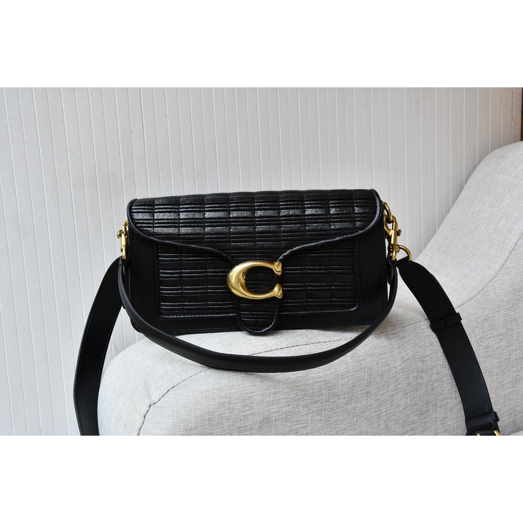 (SameDay Grab) 89149 coach Full Leather material Pleated style women's shoulder bag cross body bag