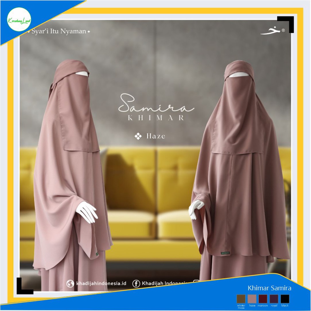 Samira Khimar Syari Kerudung Hijab Niqab Khadijah Indonesia