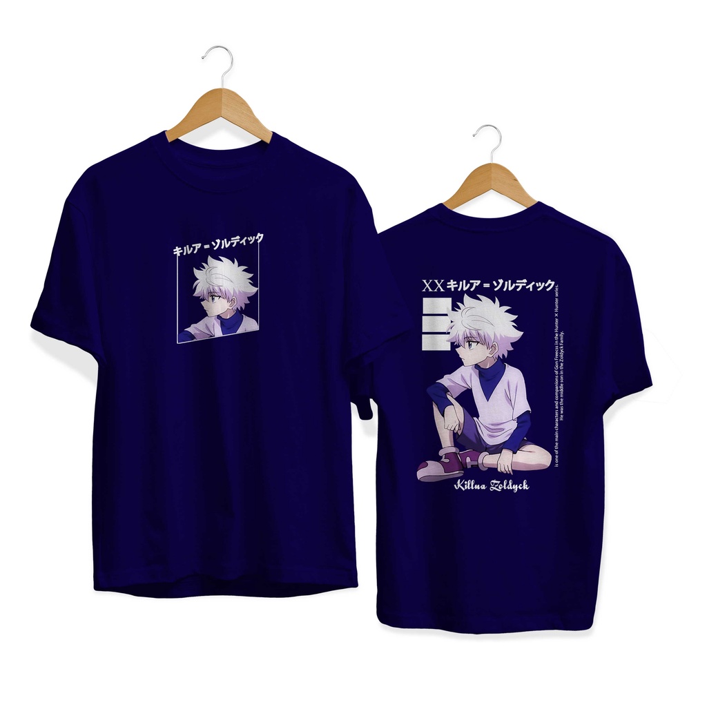 NEW T-SHIRT KAOS Killua Zoldyck Hunter STLYING ANIME JAPAN