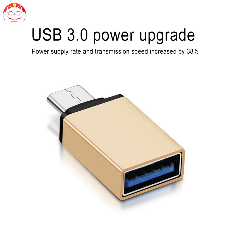 Adapter OTG Konverter Tipe C ke USB 3.0 untuk Samsung Huawei P20