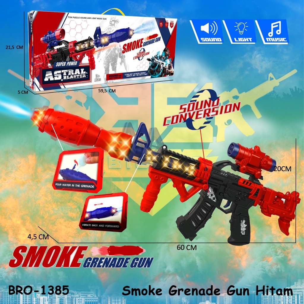 Mainan Pistolan Smoke Grenade