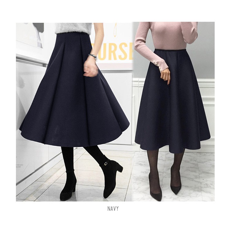 KARAKOREA 7-70 Hera Space Cotton Skirt Rok Wanita Panjang Rok pesta Rok kerja