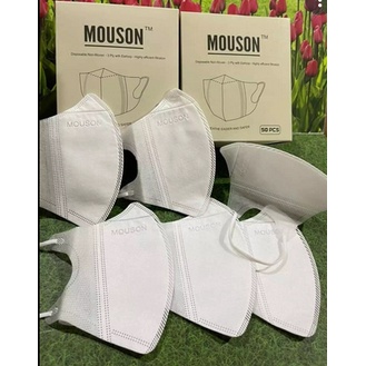 Masker Duckbill MOUSON 3Ply Garis Embos Premium Mask Mirip SENSI 1 Box 50 Pcs