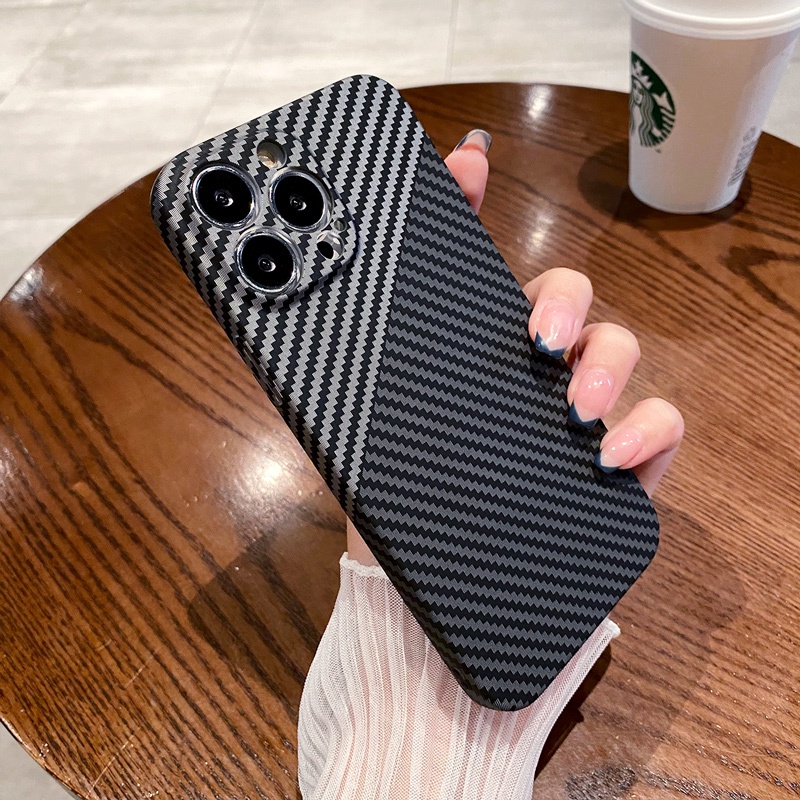 Hard case PC Carbon fiber super Tipis shockproof Cover iphone 14 Pro Max 13 12 11 Pro Max X XR XS Max