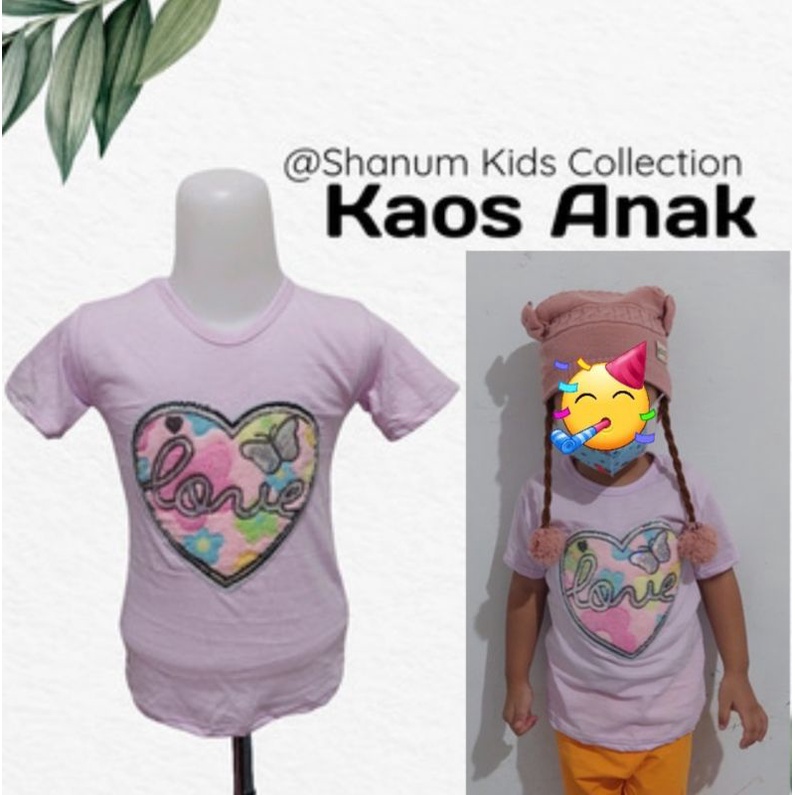 kaos anak perempuan/ baju anak perempuan / baju kaos anak