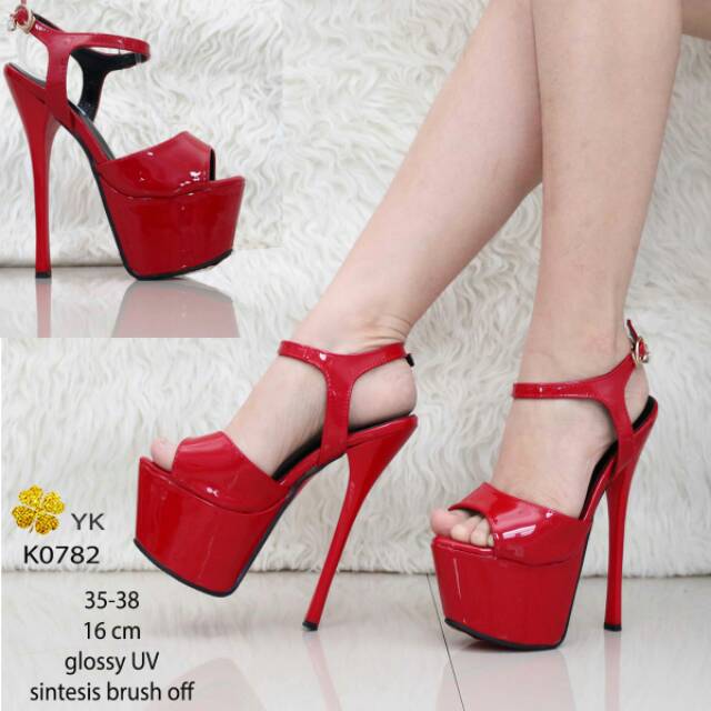 OSshoes 0782 premium heels 16cm 16 cm import shoes wanita high heels highheels  straptali