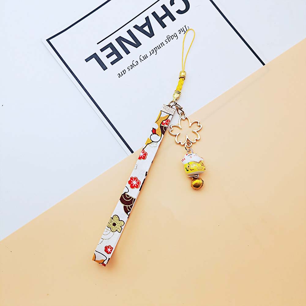 QUINTON Cute Mobile Phone Strap Gift for Women Mobile Phone Accessories Mobile Phone Lanyard Anti-Lost For Mobile Phone Case Cat Hanging Cord Hang Rope Bell Cell Phone Lanyard/Multicolor