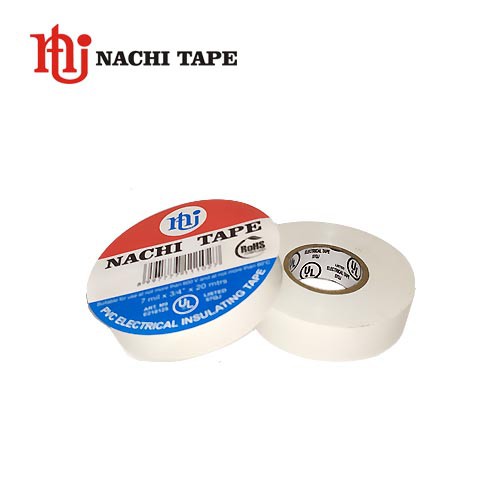 

Nachi PVC Electrical Tape Isolasi Listrik Selotip 18mm x 20m White