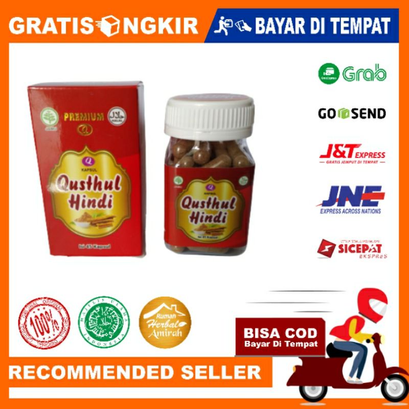 Qusthul Hindi Kapsul original Premium meningkatkan daya tahan tubuhisi 45 kapsul  Bisa COD