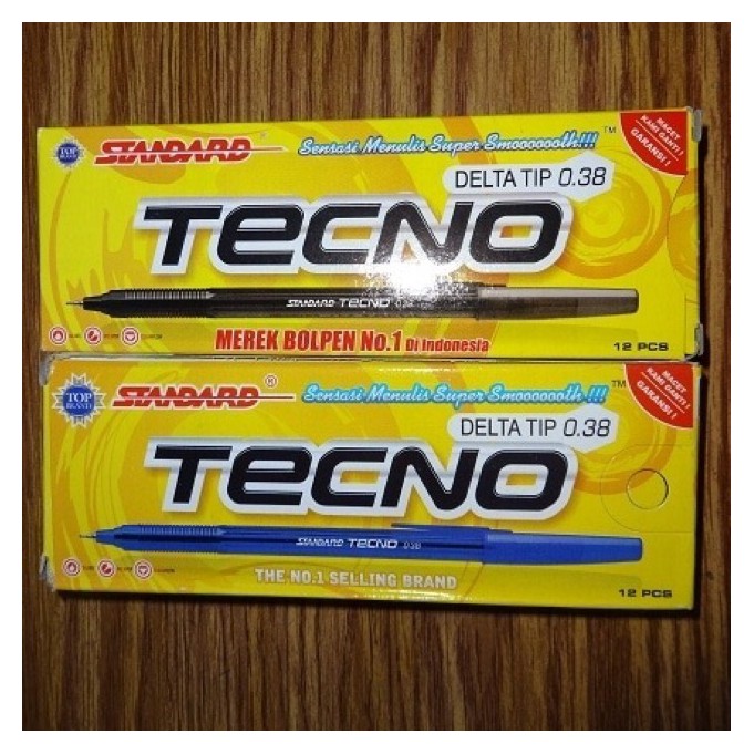 Pen Standar Tecno Hitam/Biru/Merah