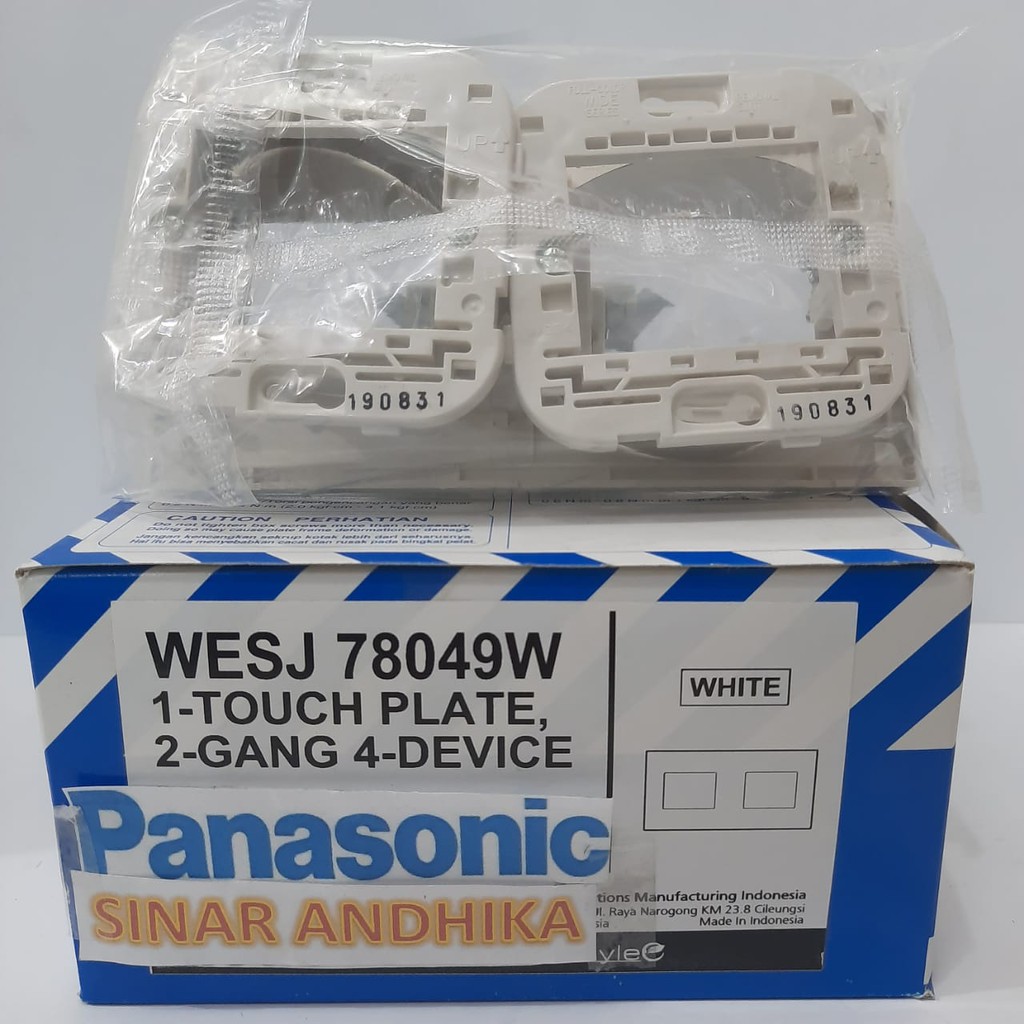 FRAME SAKLAR 2 GANG 4 DEVICE PUTIH STYLE E PANASONIC WESJ 78049W