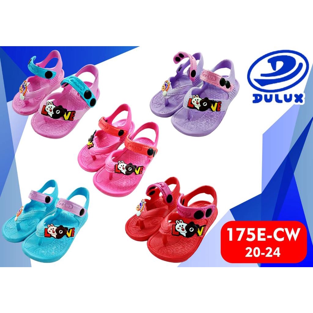 DX-175E-CW Sandal Jepit Anak Perempuan Tali Belakang Karakter Boneka Cewek Love Merek Dulux Size 20-25