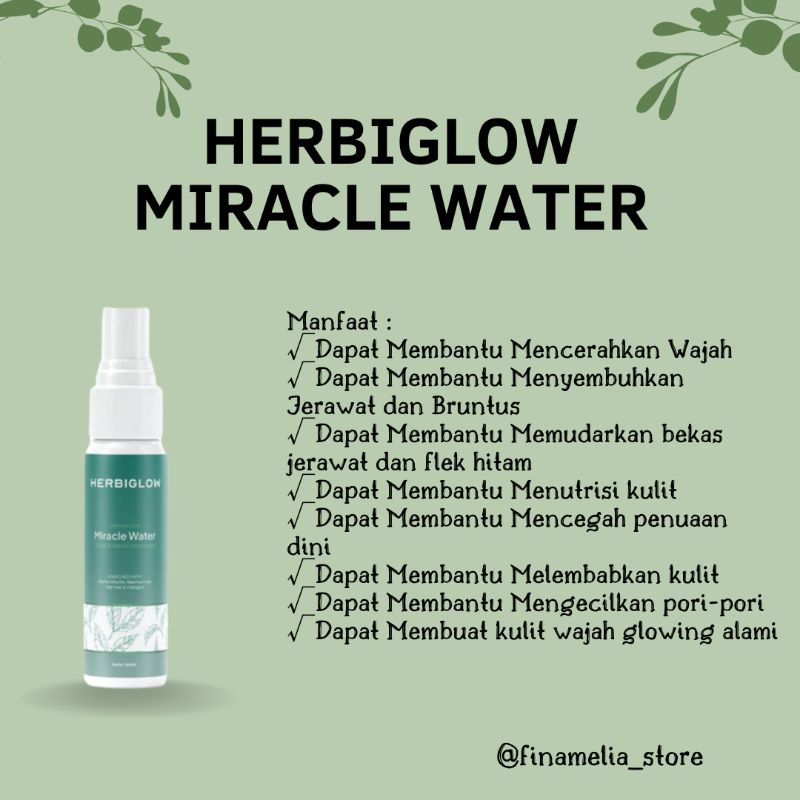 HERBIGLOW MIRACLE WATER/3IN1 MIRACLE WATER FACEMIST
