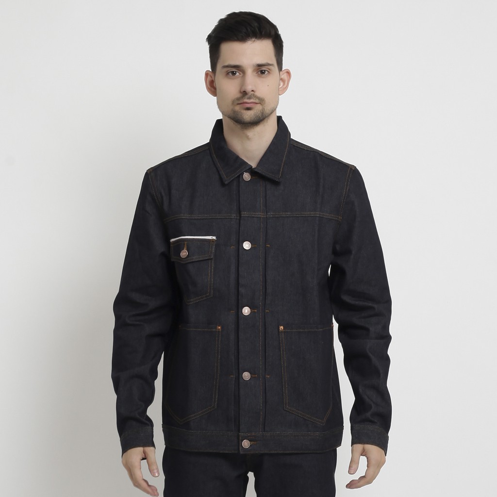 Papperdine - Jaket Jeans Pria - 2313 Raw 14 OZ "Selvedge" Non Stretch