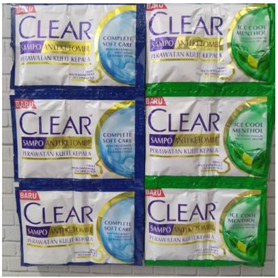 ^ KYRA ^ CLEAR Shampo Anti Ketombe Menthol Segar Dingin Dan Complete Soft Care Shampoo - Kemasan Sachet