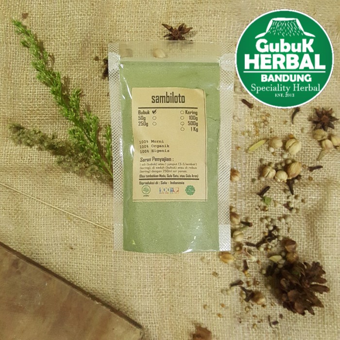 

SAMBILOTO / SAMBIROTO BUBUK 500 GRAM - Andrographis Paniculata - MURNI TANPA GULA - BUBUK HALUS