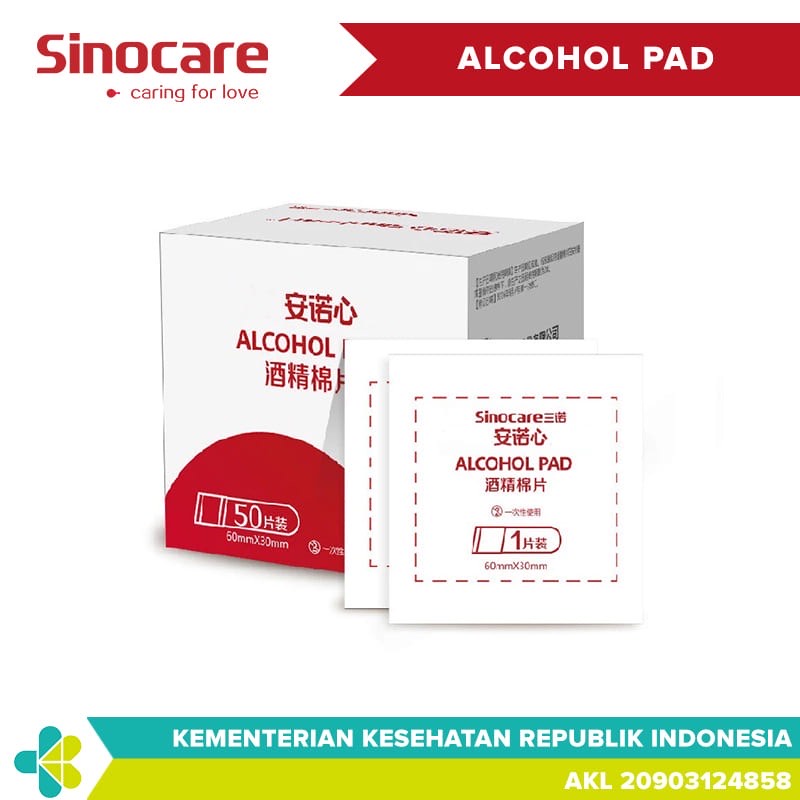 Alcohol Pad Sinocare atau Tisu Alkohol