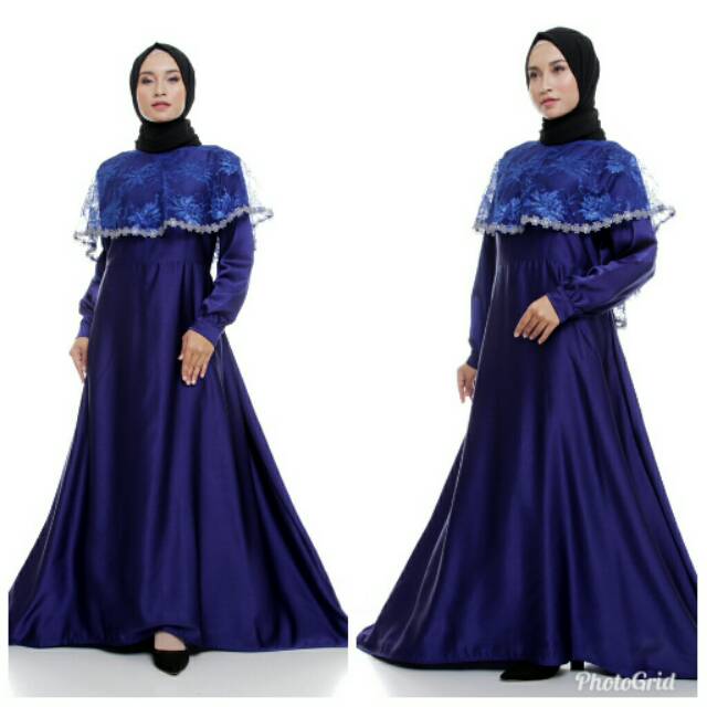 Maxi Dress Gamis Brukat Pesta Payung Tiara