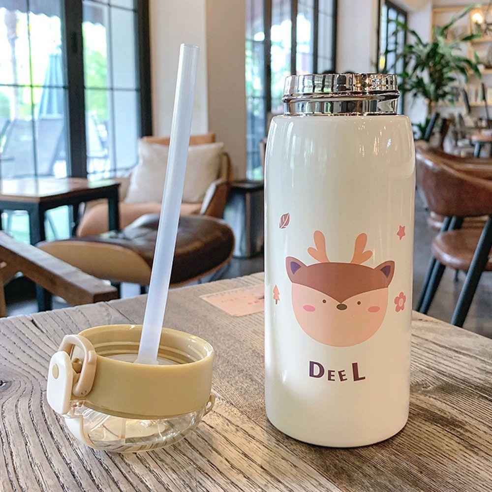 Solighter Botol Minum Vacuum insulated 500ml Motif Kartun Bahan Stainless Steel