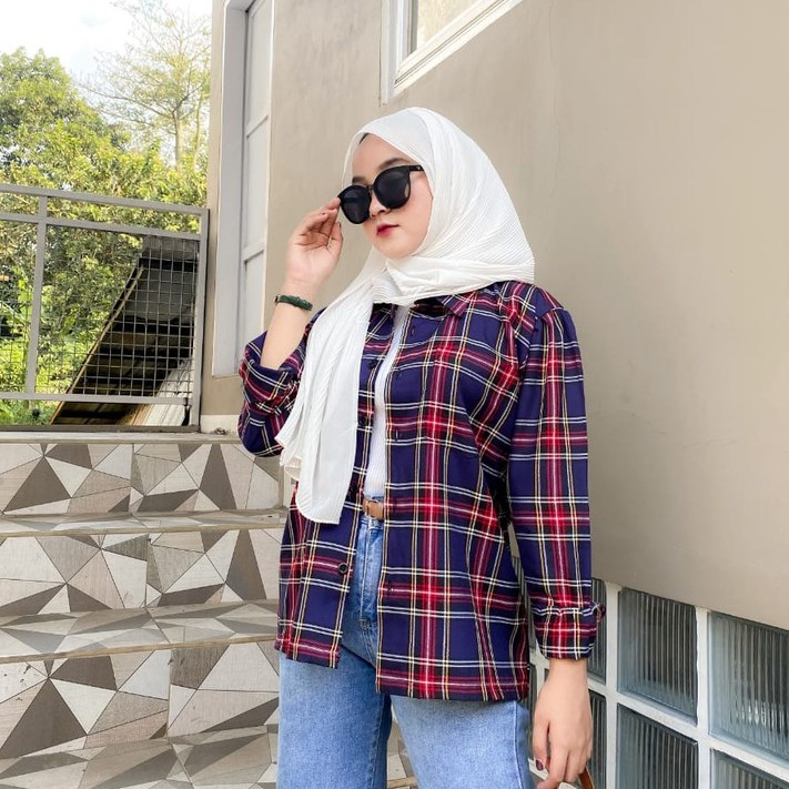 KEMEJA TARTAN SHIRT OVERSIZE BY HAIZONA-6