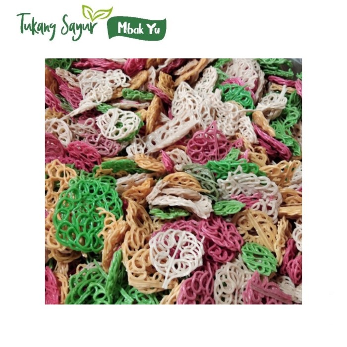 

Kerupuk mentah bunga warna warni 500gr