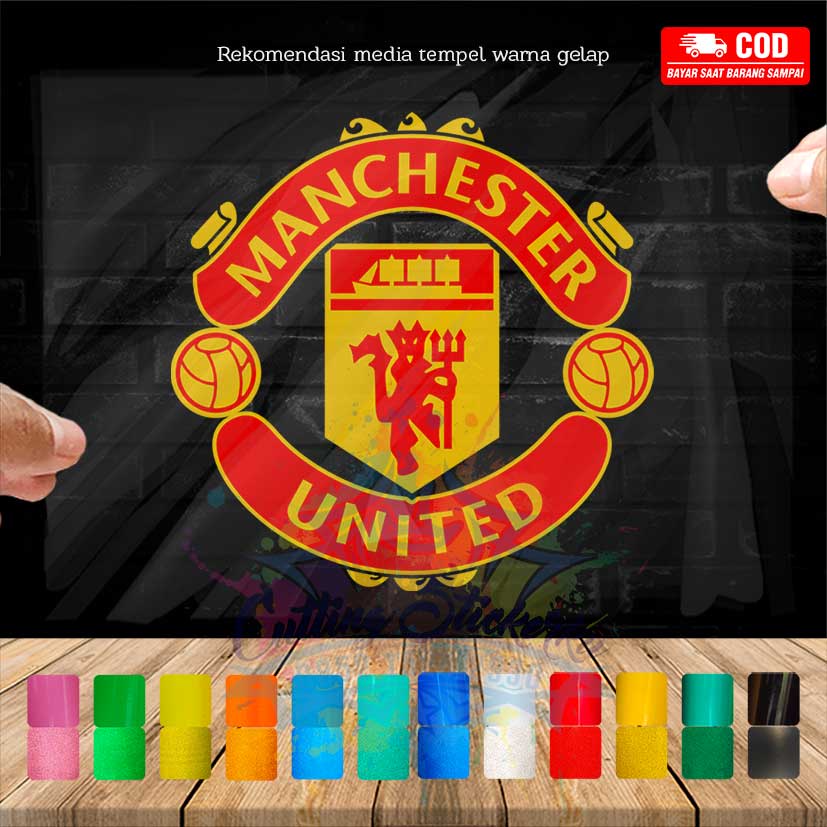 Cutting Stiker Manchester United Variasi Motor Mobil Sticker Red Devils Timbul Keren Nyala Dasbor Spakbor Visor Body Kaca Helm Laptop Hologram Reflective Tahan Air Bodi Samping Scoopy Vario Beat NMAX PCX Vespa Aesthetic Club Premier League Windshield Bola