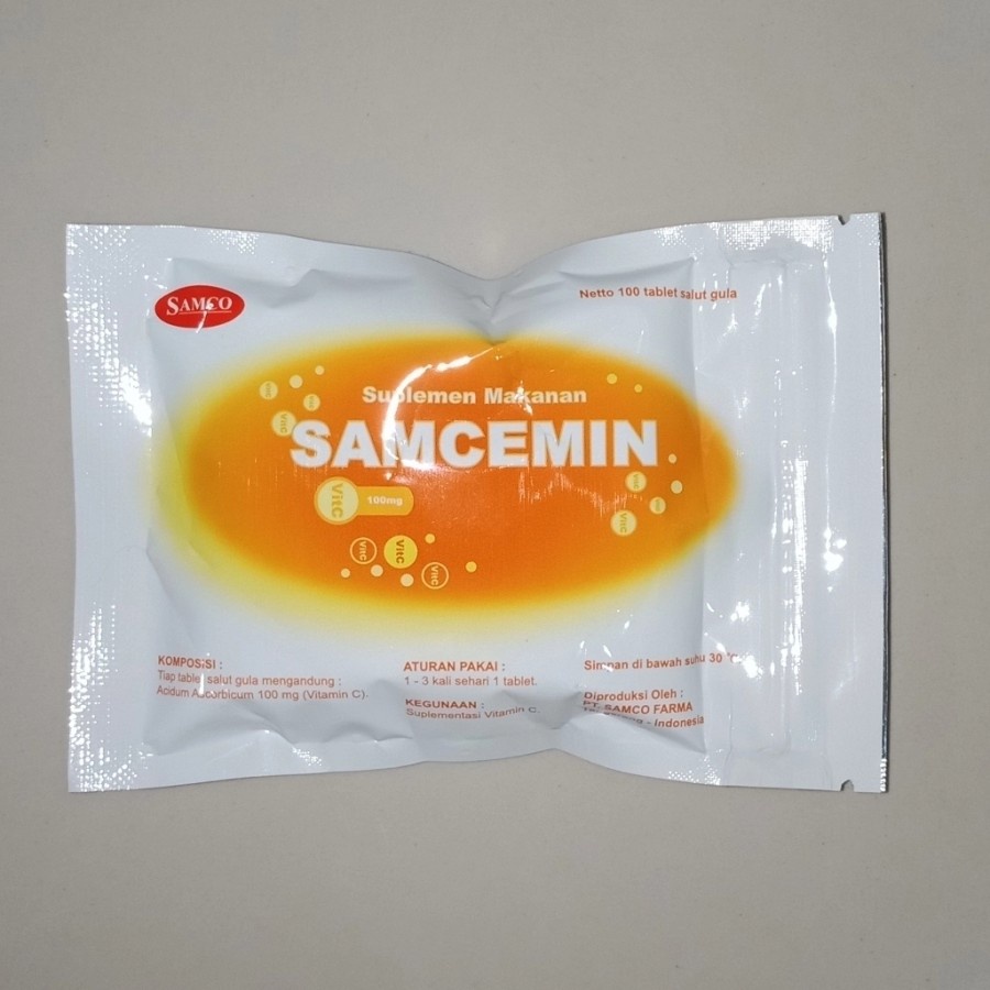 Samcemin Vitamin C 100mg sachet isi 100 tablet