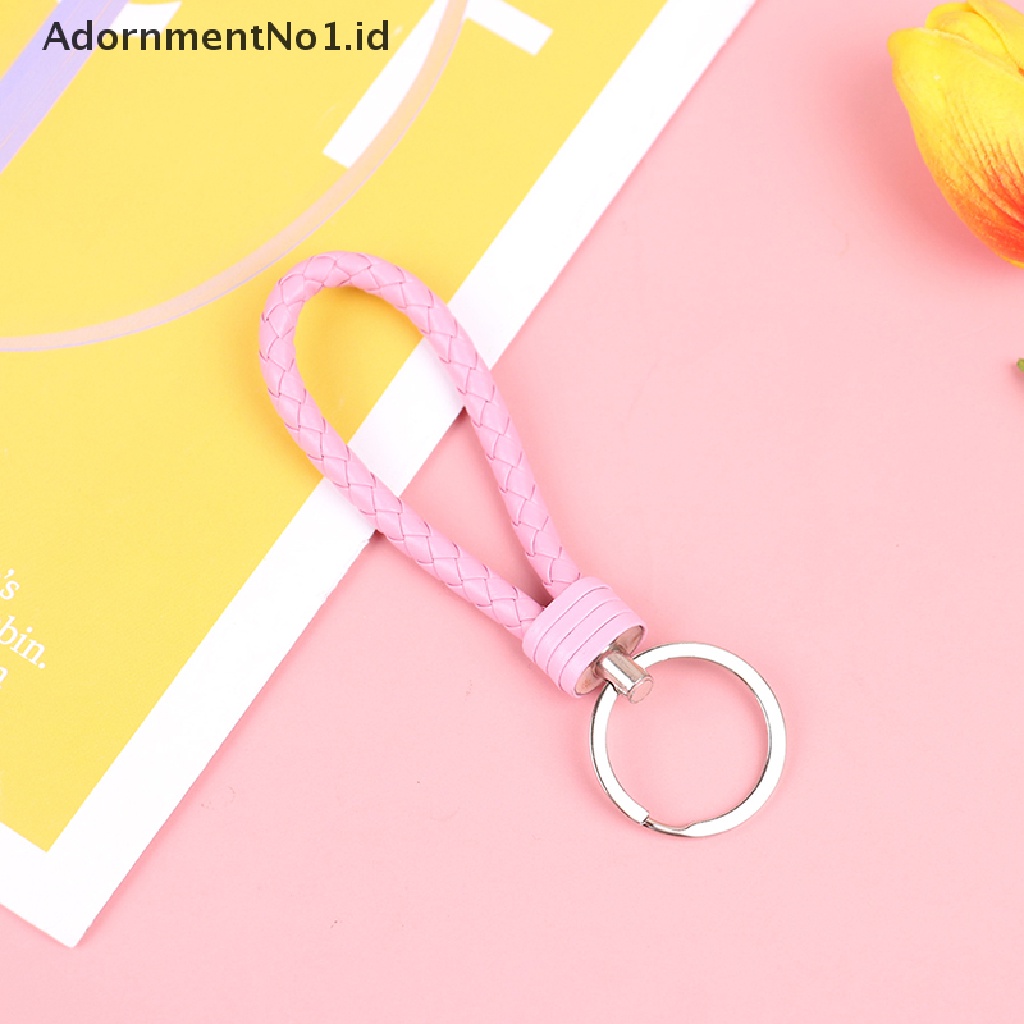 (AdornmentNo1) 1pc Gantungan Kunci Mobil / Tas Tali lanyard Bahan Kulit Untuk Pria