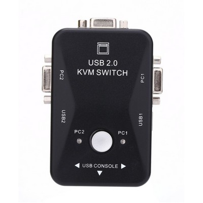 KVM Switch 2 Port USB 2.0 Support Sharing Printer Mouse Keyboard