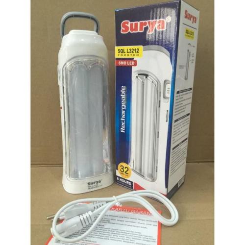 Lampu emergency cas SURYA SQL L3212 FROSTED BERGARANSI RESMI 1 TAHUN MANTAP