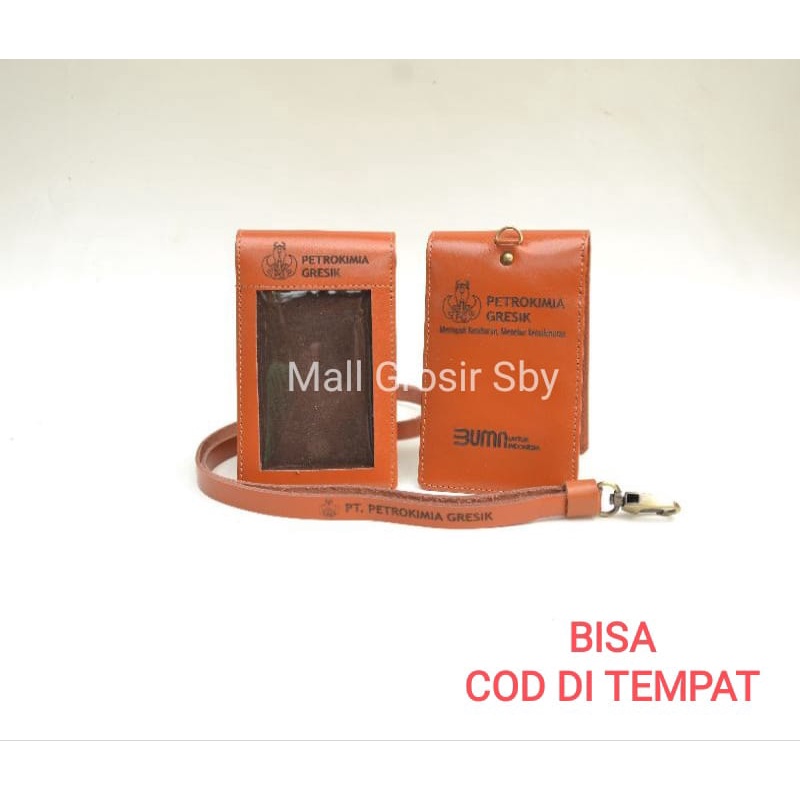 

ID Card Kulit Asli Logo PETROKIMIA Gresik 100% Kulit Sapi Asli Gratis Tali Kulit