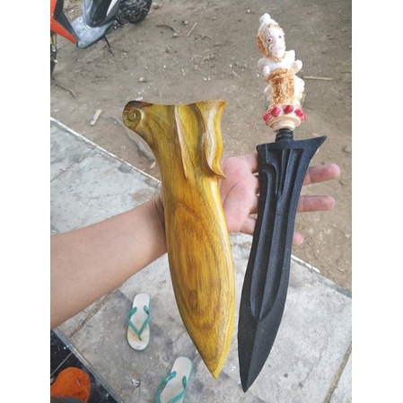keris jalak budho betok bethok kamardikan handle buto sunggingan warangka sandang walikat mhr 300rb.