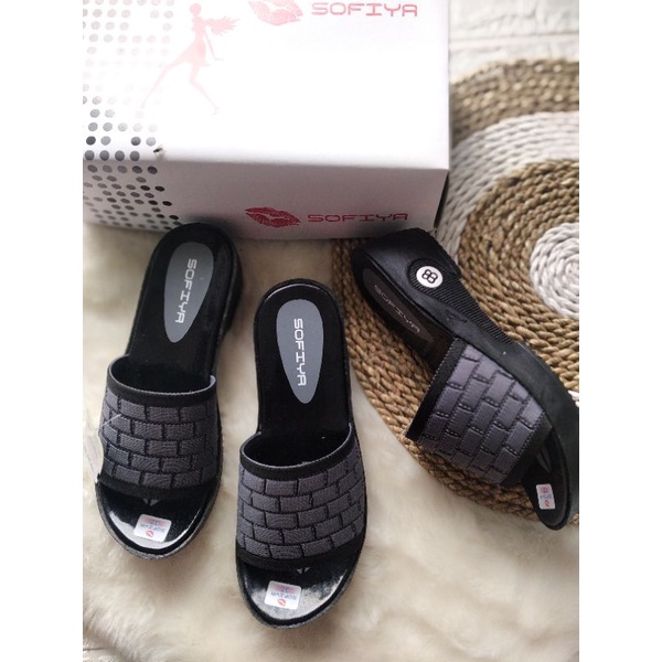 Sandal wanita terbaru/nevada terlaris/wedges shopia motif kotak