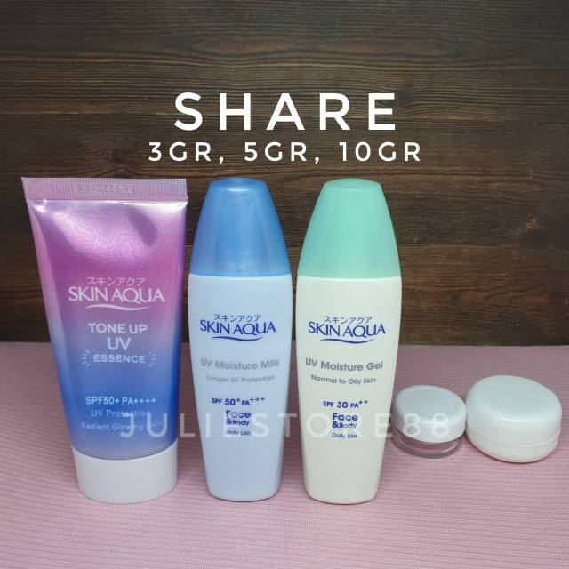 Skin Aqua UV Moisture Gel Spf30 PA++ / Milk Spf50 PA++ / Tone Up Spf 50++ (share)