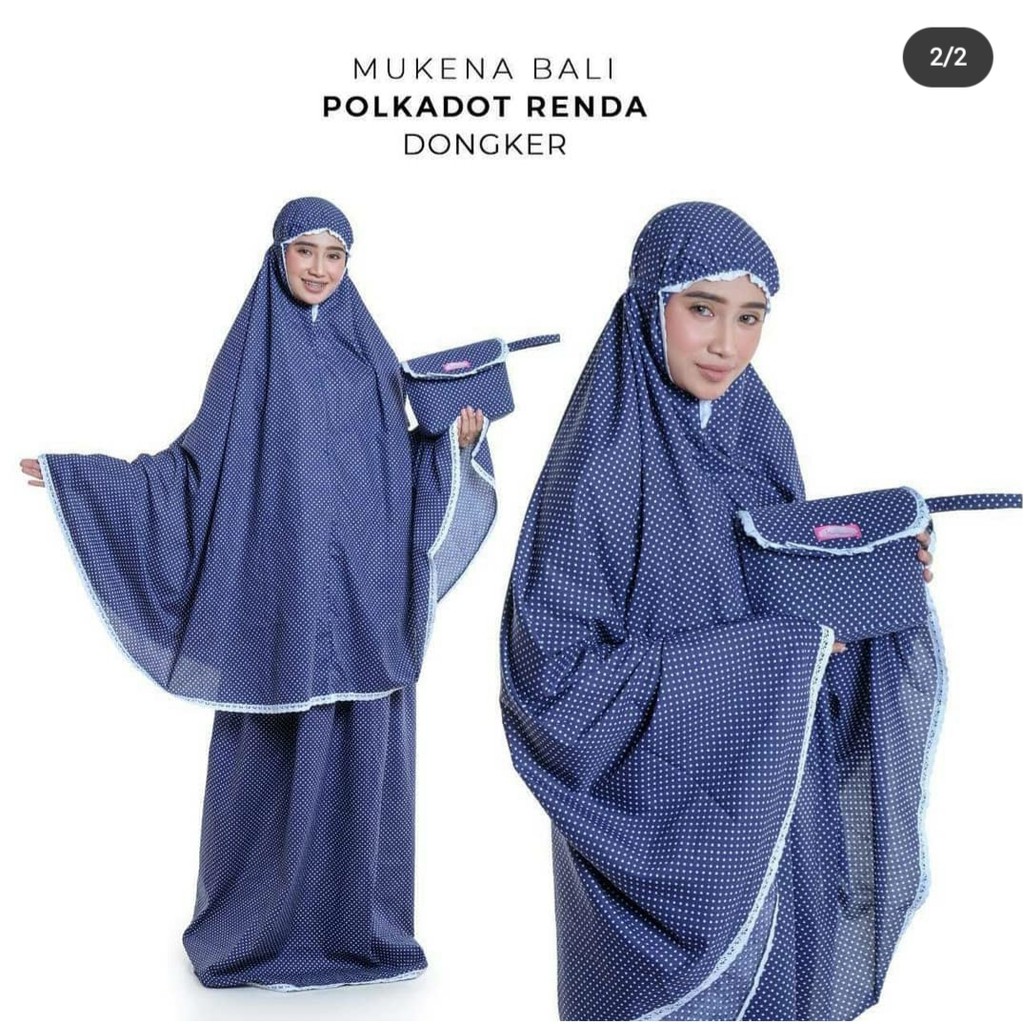 MUKENA BALI POLKADOT / MUKENA POLKADOT / MUKENA MURAH / MUKENA LEBARAN