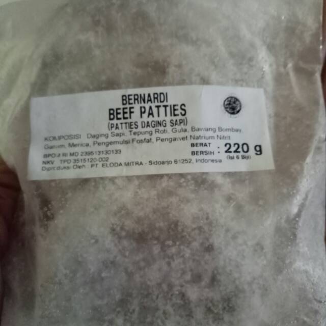 

Bernardi beef patties classic