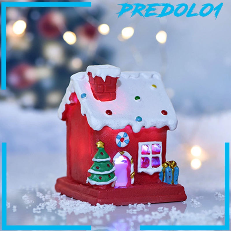 (Predolo1) Patung Kecil Desain Desa Natal Untuk Dekorasi Meja