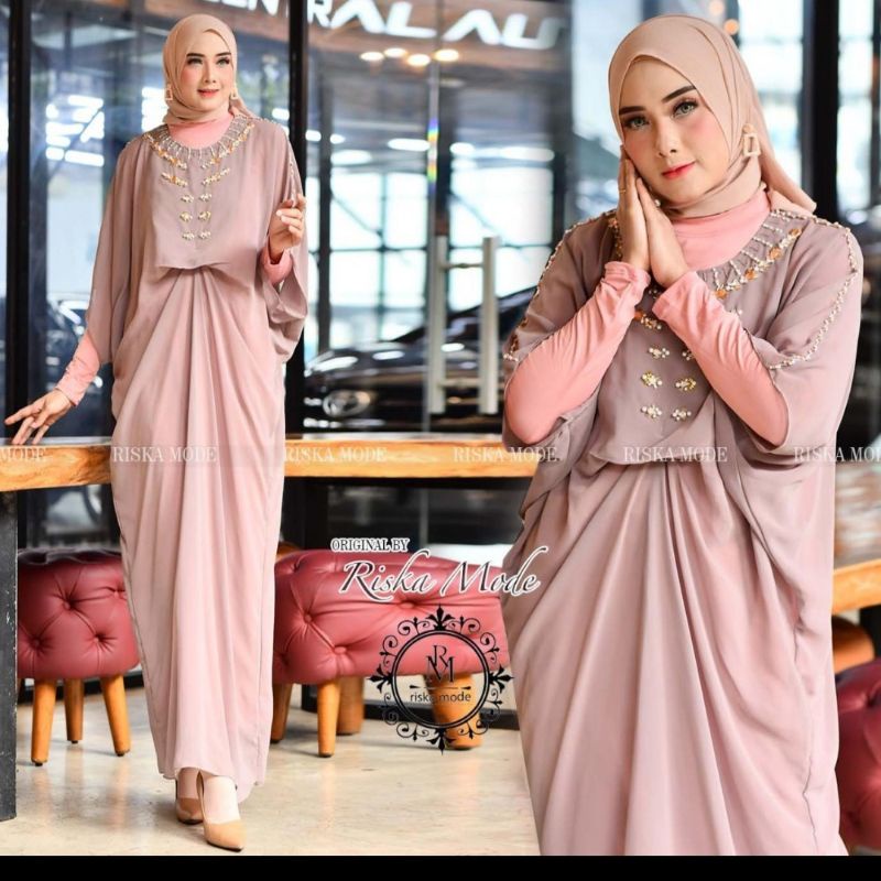 GAMIS KAFTAN AZILA/GAMIS LEBARAN MODERN/GAMIS KAFTAN BORDIR