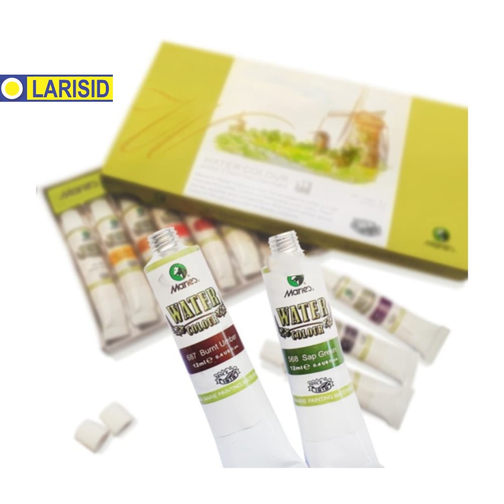

MARIES WATERCOLOR 12 WARNA TUBE 12 ML WATER COLOUR CAT AIR E1336B