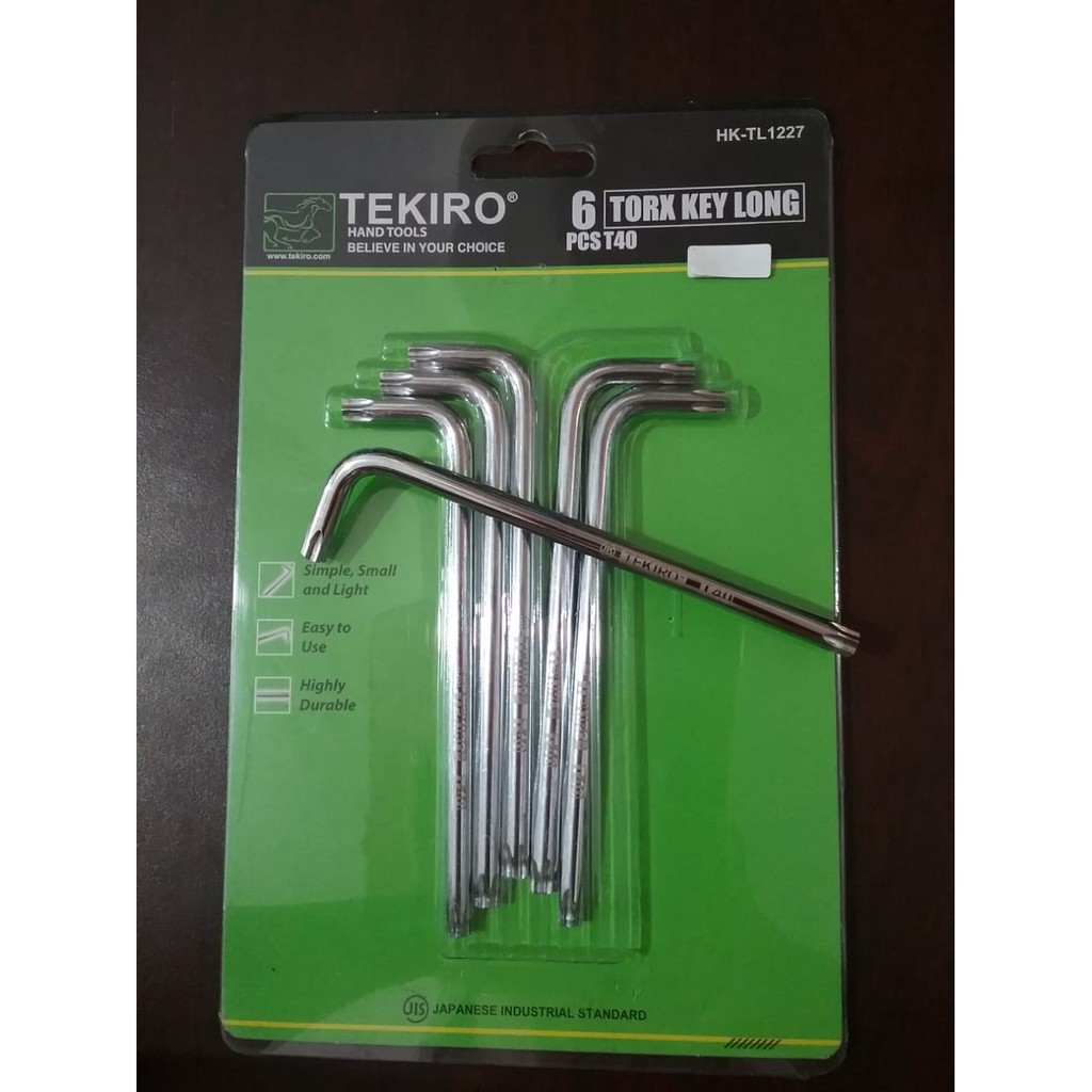 PROMO!!! Tekiro Kunci L Bintang Panjang T40 / Tekiro Torx Key Long (per set)