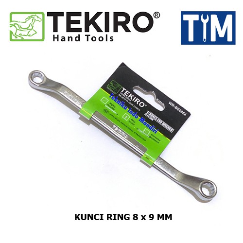 TEKIRO Kunci Ring 8 x 9 mm - MODEL LURUS