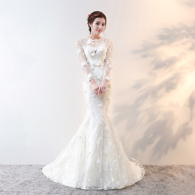 Wedding Dresses Sexy Mermaid Bridal Gown Korean