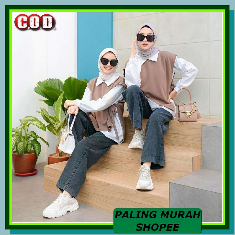 Kemeja Putih/Kemeja Cewek/Kemeja Kekinian/Kmb 925 Modis / Kemeja  YF717 [Siap Kirim/Cod] Swiss Atasa