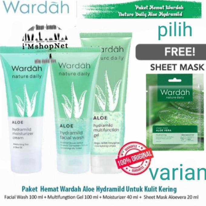 Sale Wardah Skincare Nature Daily Aloe Vera Paket 3 In 1 - Paling Dicari