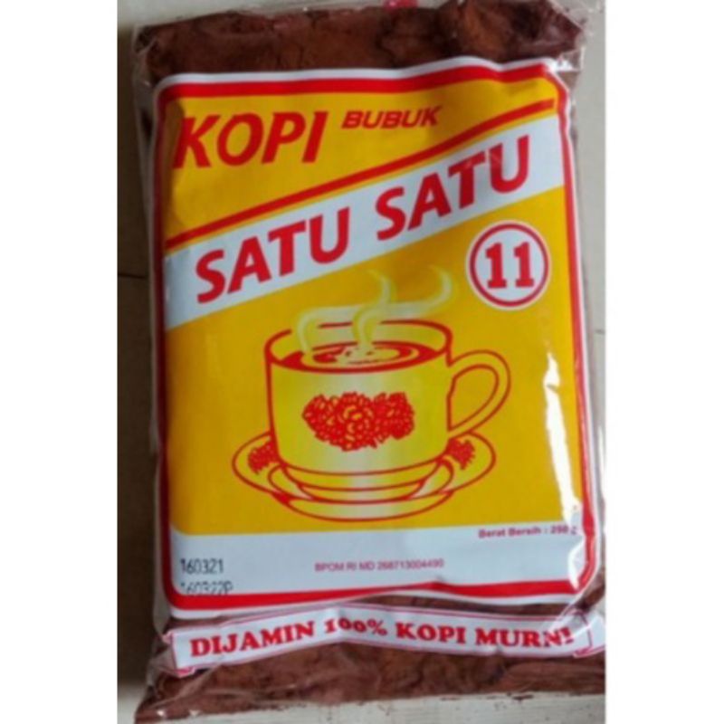 

kopi bubuk satu satu kemasan 250 gram | kopi satusatu | kopi 11 + Peking kardus