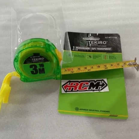 METERAN TANGAN TRANSPARAN TRANSPARANT MEASURING TAPE MEASUREMENT TAPE 3 DAN 5 METER ORI TEKIRO ASLI